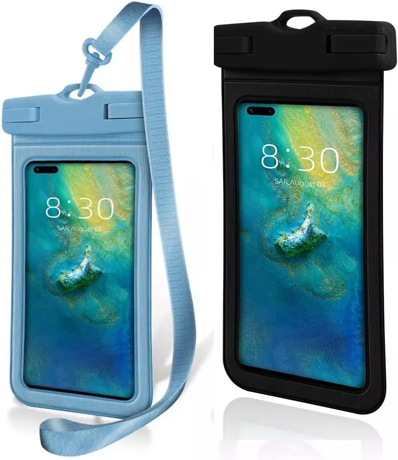 שקיק טלפון עמיד למים [2 חבילות] - תיק מגן טלפון עמיד למים אוניברסלי עם שרוך תואם לאייפון 14 13 12 11 פרו מקס